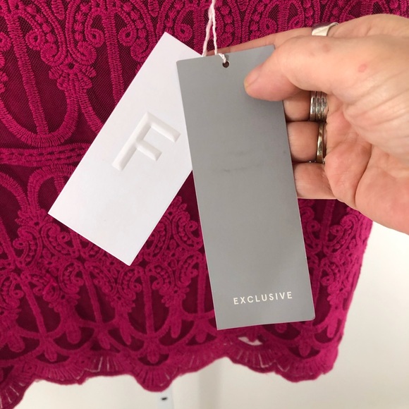 Finders Keepers Pink Lace Awake Cherry Skirt XS - Picture 6 of 8